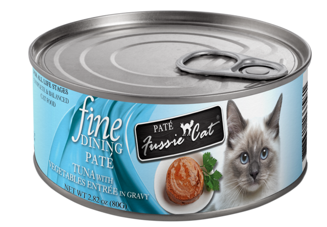 Fussie Cat Fine Dining Pate Tuna with Vegetables Entree in Gravy