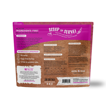 Bones & Co Turkey Bites Frozen 4lb
