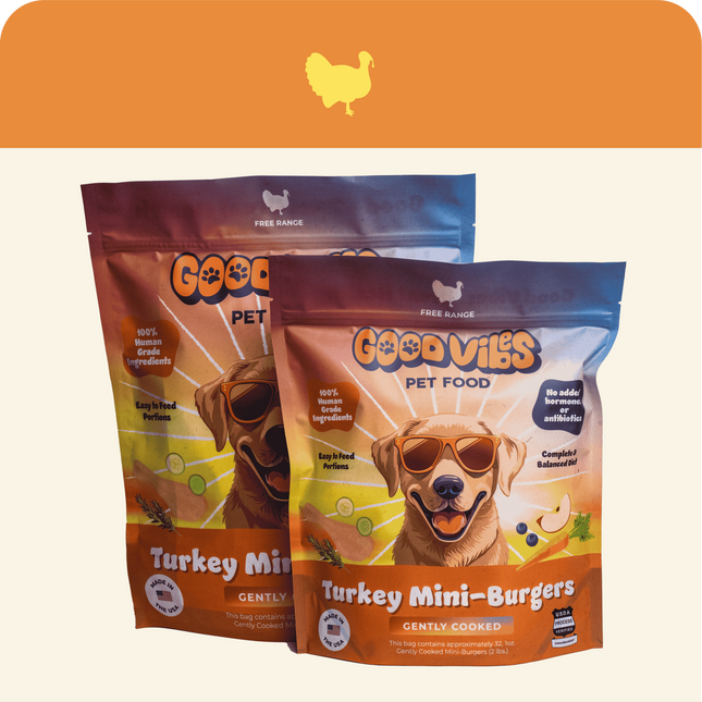 Good Vibes Gently Cooked Turkey Mini Burgers 2lb