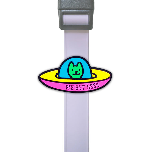 Jiby Dog Crew - We Out Here UFO Dog Badge