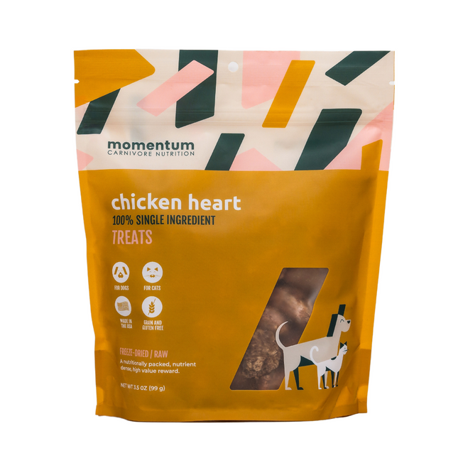 Momentum Treats Chicken Hearts 3.5oz