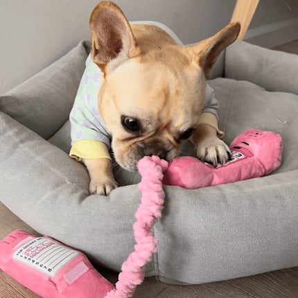 P.L.A.Y. 80s Classic Dog Toy Paw Talk Pink Corded Phone