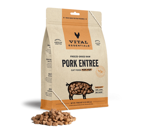Vital Essentials Pork Mini Nibs Cat 12oz
