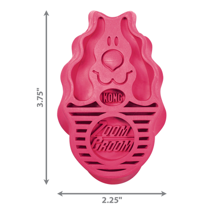 Kong Zoom Groom for Dogs - Raspberry