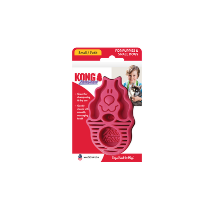 Kong Zoom Groom for Dogs - Raspberry