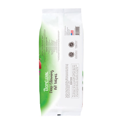 Tropiclean deep cleansing berry & coconut grooming wipes