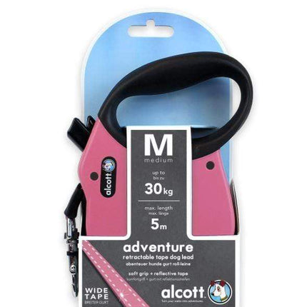 Alcott Adventure Retractable Leash in Pink
