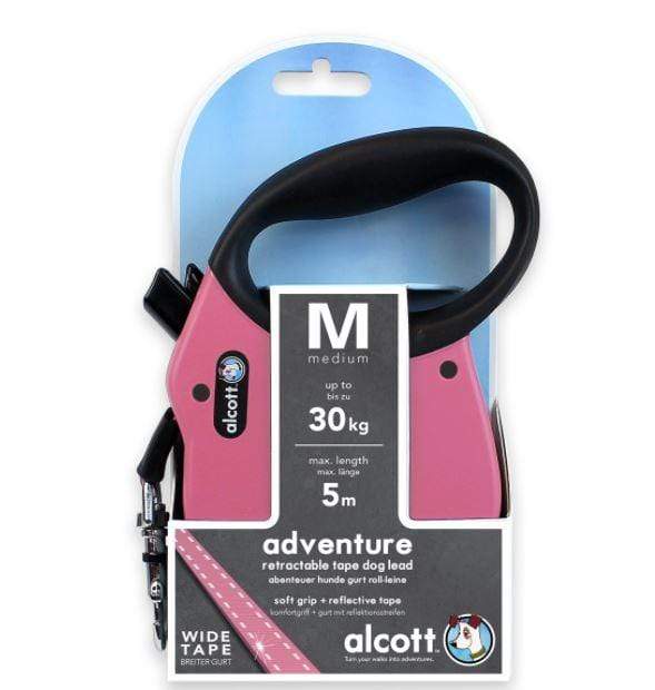Alcott Adventure Retractable Leash in Pink