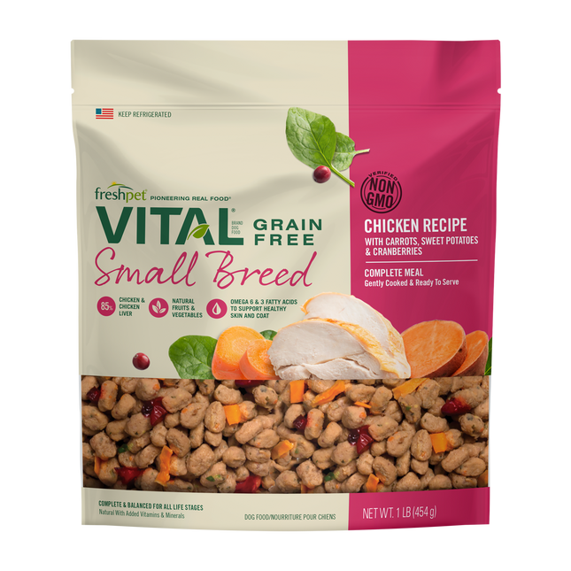 FreshPet Vital Small Breed Chicken Recipe with Carrots, Sweet Potatoes & Cranberries