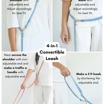 Sunny Tails 4-in-1 Convertible Hands Free Cloud Dog Leash - Meadow Green
