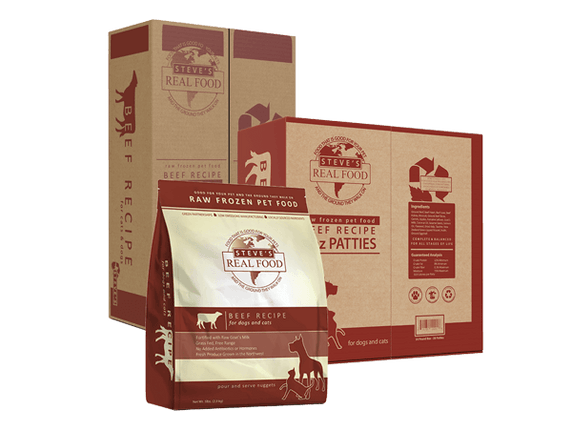 Steves Dog and Cat Patties Frozen Beef