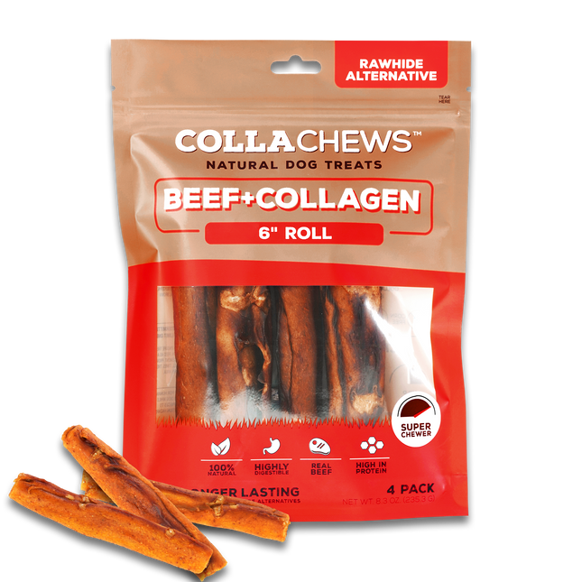 Collachews Beef + Collagen 6" Rolls