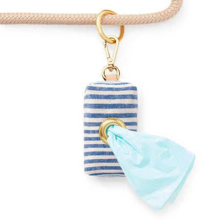 The Foggy Dog Waste Bag Holder - Lake Blue Stripe