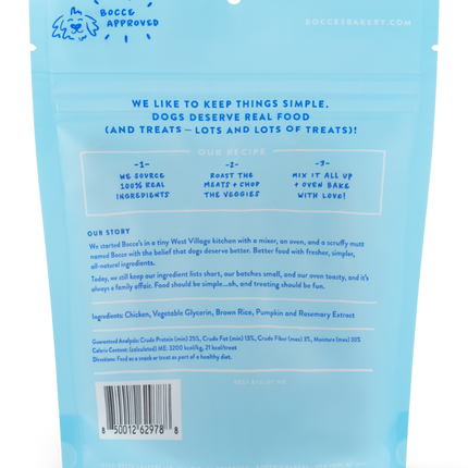 Bocce's Jerky Sticks - Chicken & Pumpkin Recipe 4oz