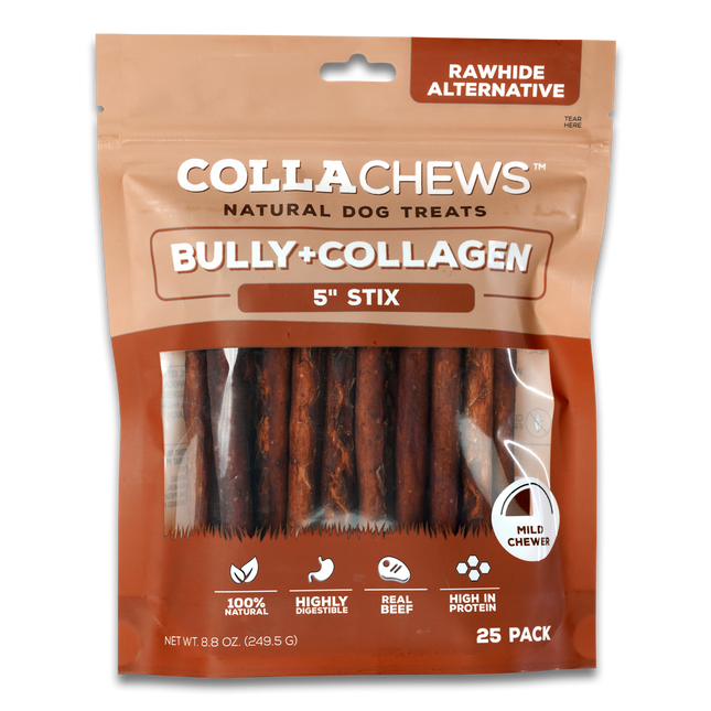 Collachews Bully + Collagen 5" Stix