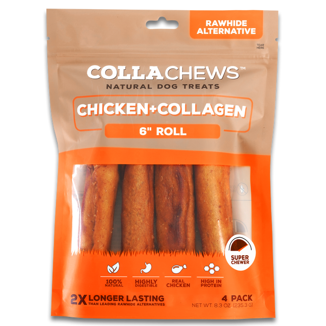 Collachews Chicken + Collagen 6" Rolls