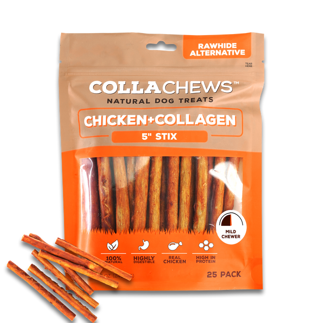 Collachews Chicken + Collagen 5" Stix"