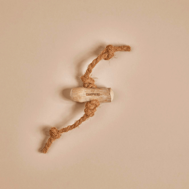 Canophera Natural Wood Chew w/ Coconut Rope