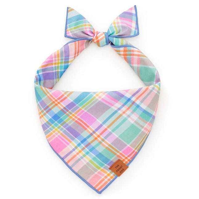 The Foggy Dog - Blooming Plaid Dog Bandana