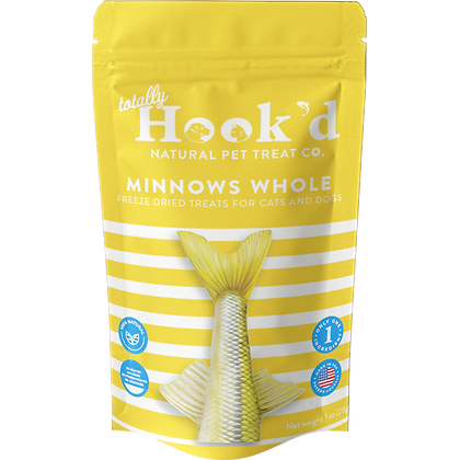 Totally Hook'd Minnows Whole Freeze Dried Treats 1oz