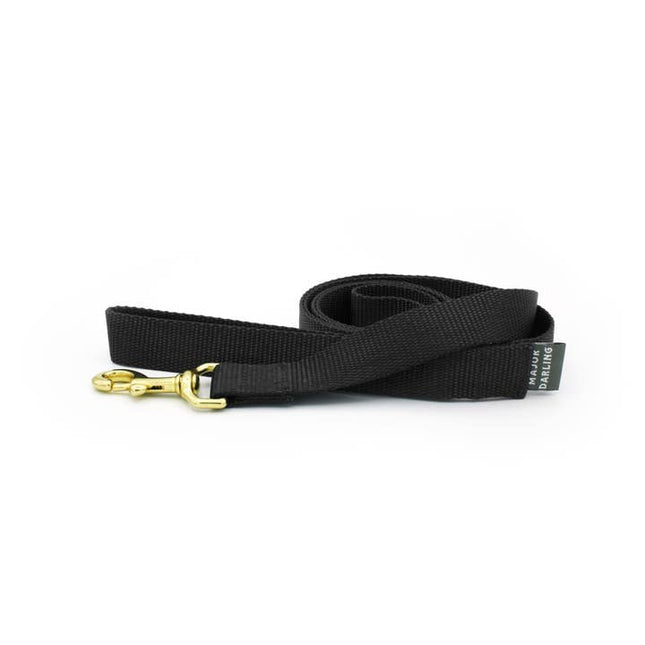 Major Darling Leash  3/4" wide / 5' long - Black