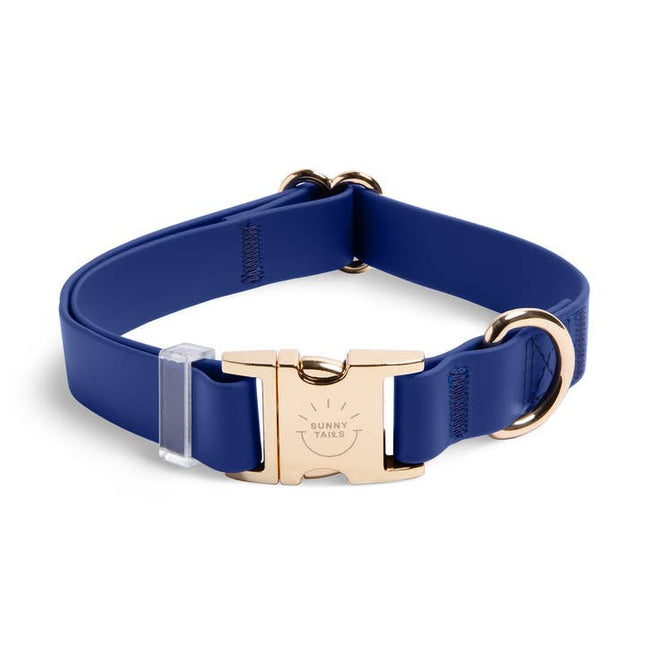 Sunny Tails - Signature Navy Waterproof Dog Collar