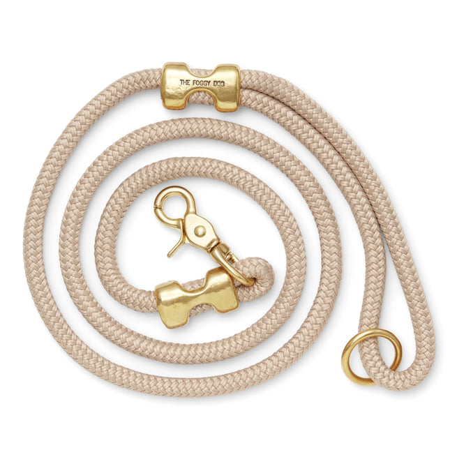 The Foggy Dog Marine Rope Leash - Flax