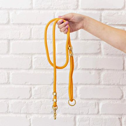 The Foggy Dog Marine Rope Leash - Goldenrod
