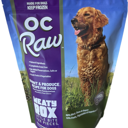 OC Raw Dog Frozen Meaty Rox - Rabbit & Produce