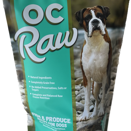 OC Raw Dog Frozen Patties - Fish & Produce