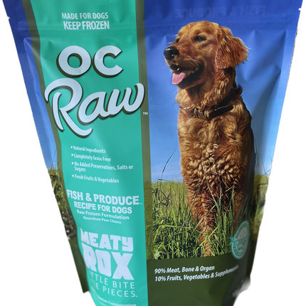 OC Raw Dog Frozen Meaty Rox - Fish & Produce