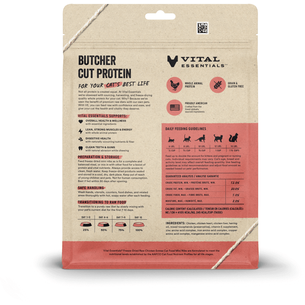 Vital Essentials Chicken Nibs Cat 12oz