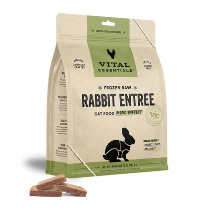Vital Essentials Cat - Frozen Patties Rabbit Recipe 28oz
