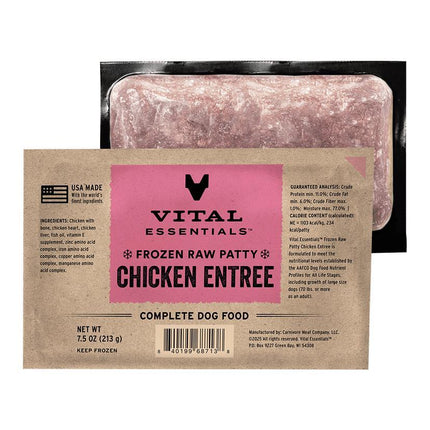 Vital Essentials Dog - Frozen Chicken Entree 7.5oz