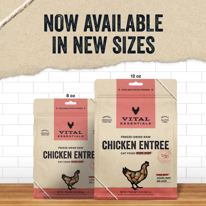 Vital Essentials Chicken Nibs Cat 12oz