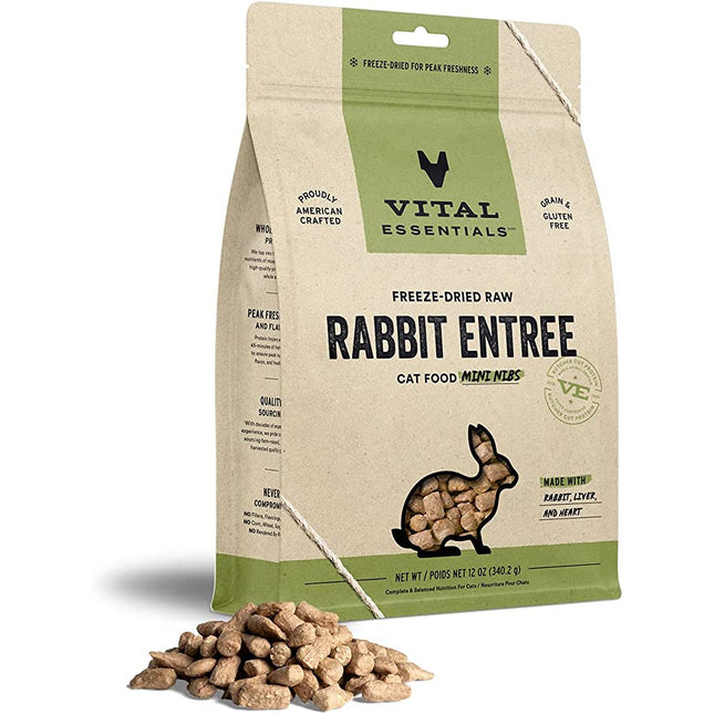 Vital Essentials Rabbit Mini Nibs Cat 12oz