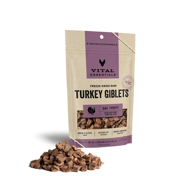 Vital Essentials - Freeze-dried Turkey Giblets 2oz