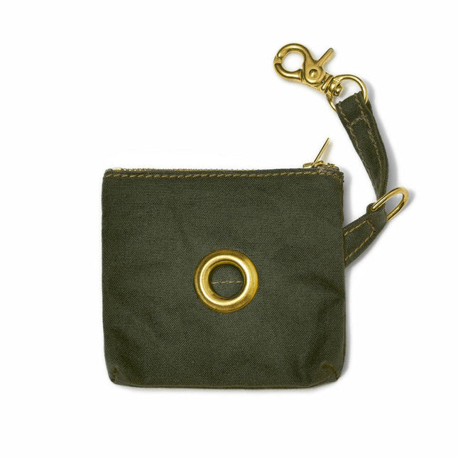 Found My Animal - Olive Cotton Canvas Poop Bag Pouch