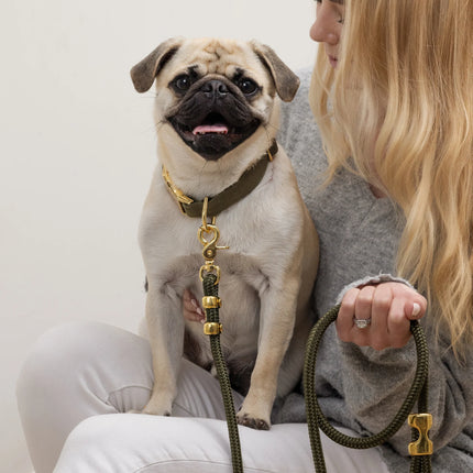 The Foggy Dog Marine Rope Leash - Olive