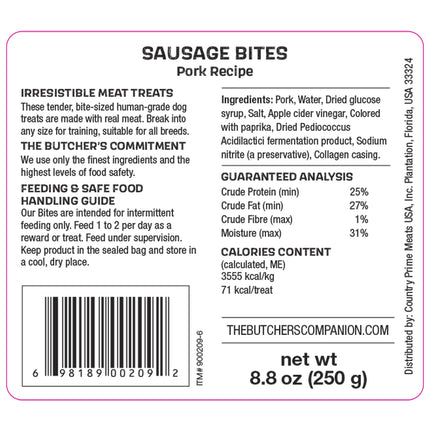 Butchers Companion Pork Sausage Bites