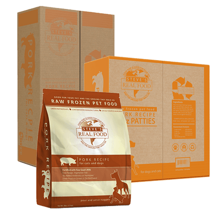 Steves Dog and Cat Patties Frozen Pork