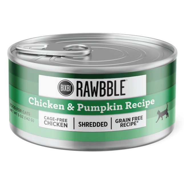 Rawbble® Wet Food for Cats – Shredded Chicken & Pumpkin Recipe  2.75oz