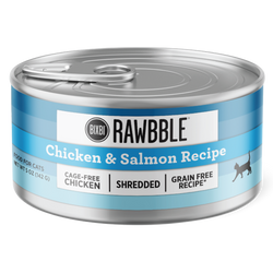 Rawbble® Wet Food for Cats – Shredded Chicken & Salmon Recipe 2.75oz
