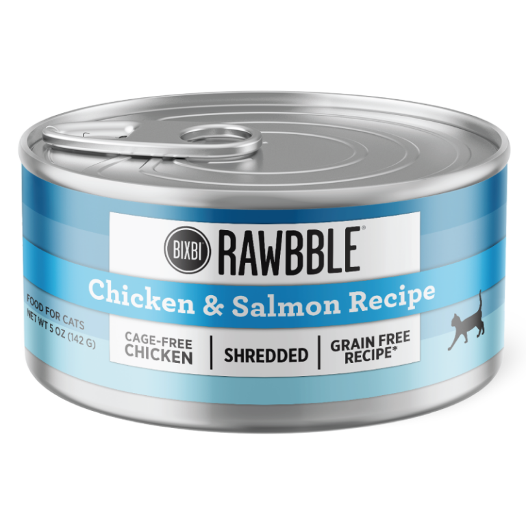 Rawbble® Wet Food for Cats – Shredded Chicken & Salmon Recipe 2.75oz