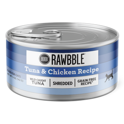 Rawbble® Wet Food for Cats – Shredded Tuna & Chicken Recipe 2.75oz