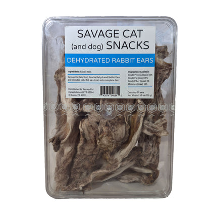 Savage Cat Dehydrated Rabbit Ears (Sold as Singles)