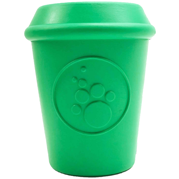 Sodapup COFFEE CUP DURABLE RUBBER CHEW TOY AND TREAT DISPENSER
