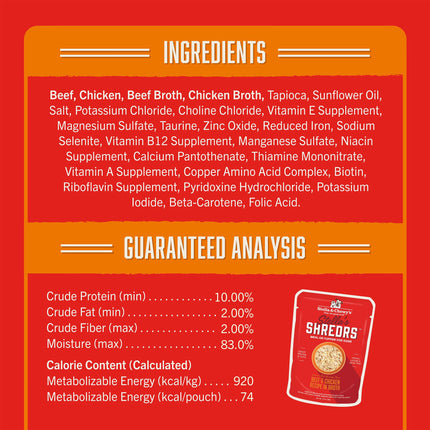 Stella & Chewy Shreds - Beef Chicken Meal/Topper 2.8oz