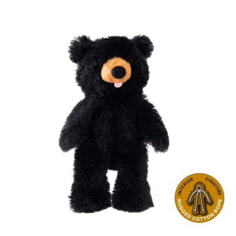 Tall Tails Stuffless Black Bear Dog Toy