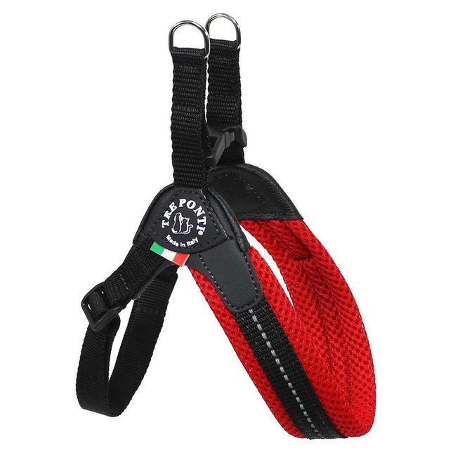 Tre Ponti Adjustable Belly Mess Harness - Red
